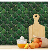 Forest Green Peel and Stick Wall Tile | Kitchen Backsplash Tiles | Self Adhesive Tiles For Home Decor